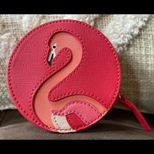 Kate Spade Pink Flamingo Coin Pill Lipstick Purse